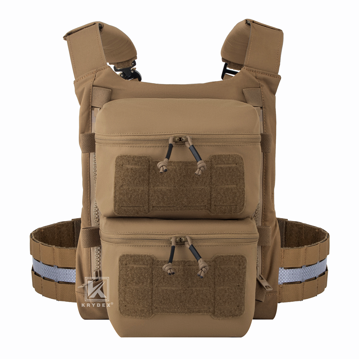 Krydex Tactical Back Panel Double Pouch Assault Zip On Modular Backpack for V5 vest