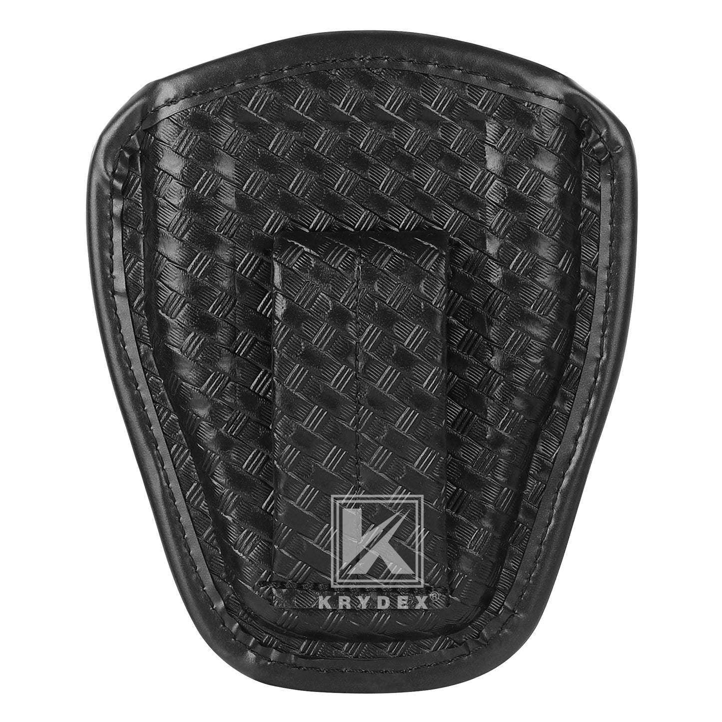 Krydex Open Top Basket weave Handcuff Case for Duty Belt Single Handcuff Pouch Fits 2” & 2.25” Duty Belt For Police Law Enforcement & Security Guard Equipment
