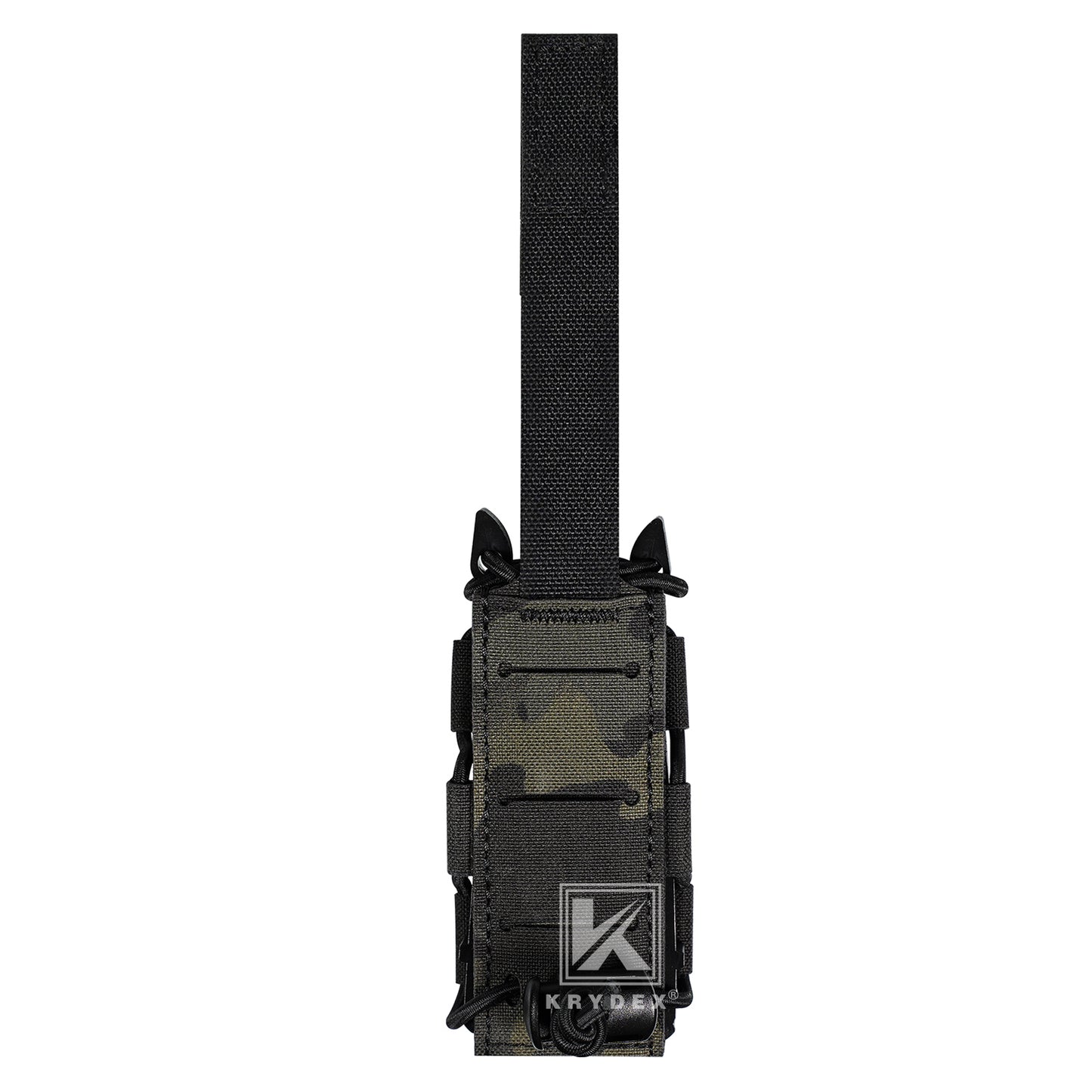 Krydex Tactical 9mm Magazine Pouch Open Top Pistol Mag Carrier Rapid Access MOLLE Compatible