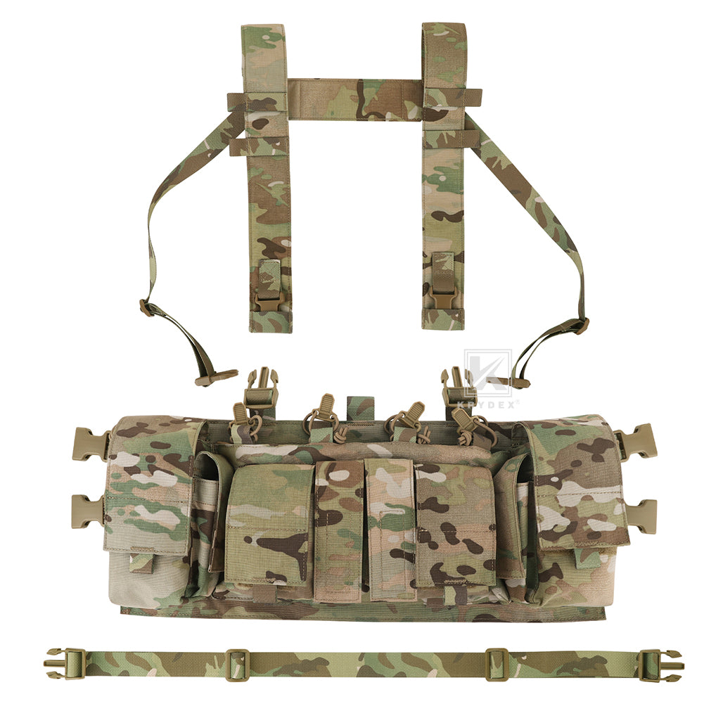 Krydex Tactical Chest Rig UW Gen IV Low Profile Micro Fight Rigs Carrier 556 9mm GP Pouch H Harness