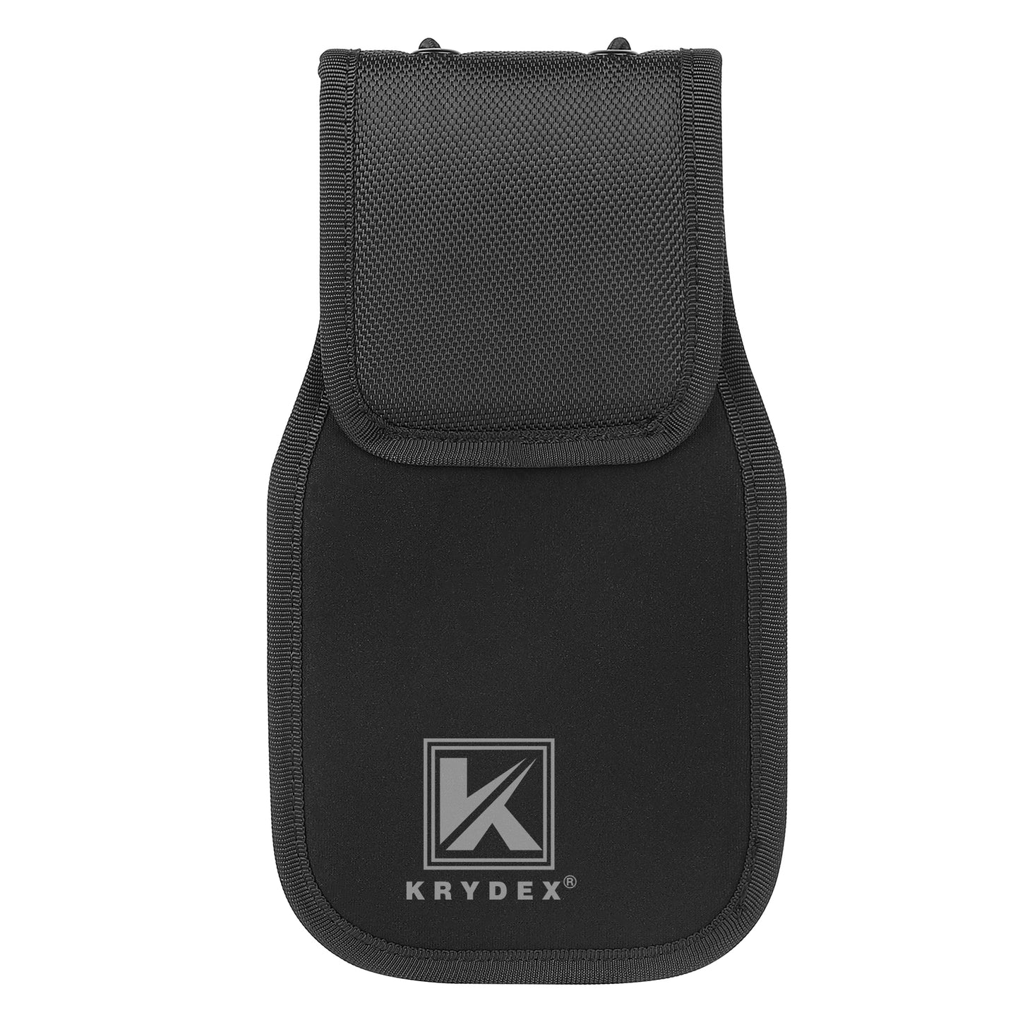 Krydex 1680D Nylon Radio Pouch for Duty Belt Universal Radio Holster Walkie Talkies for Police Security & Law Enforcement Heavy Duty Durable Fits 2" & 2.25" Belts