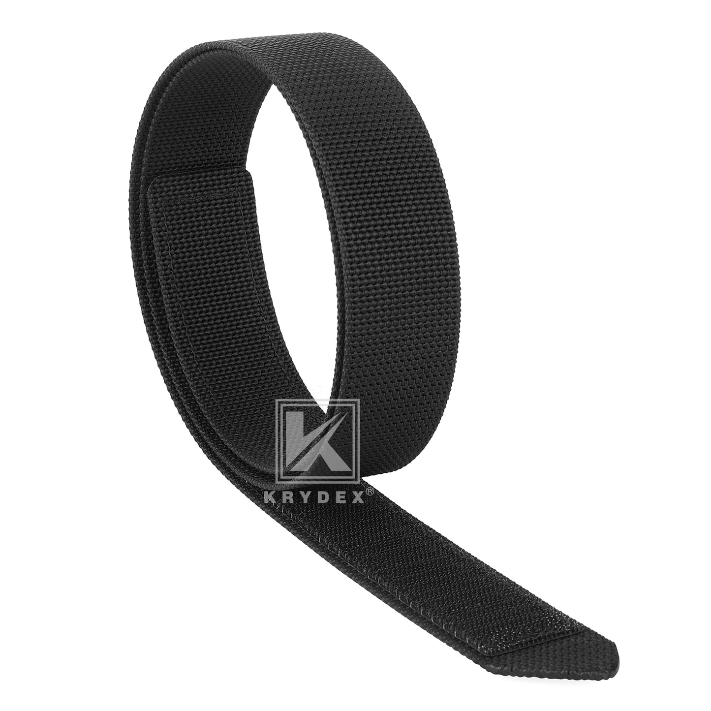 Krydex Buckleless Duty Belt No-Scratch Nylon Belt 1.5" No Metal Buckle Belt w/Hook & Loop Closure Adjustable for Work Travel Mechanic Driver