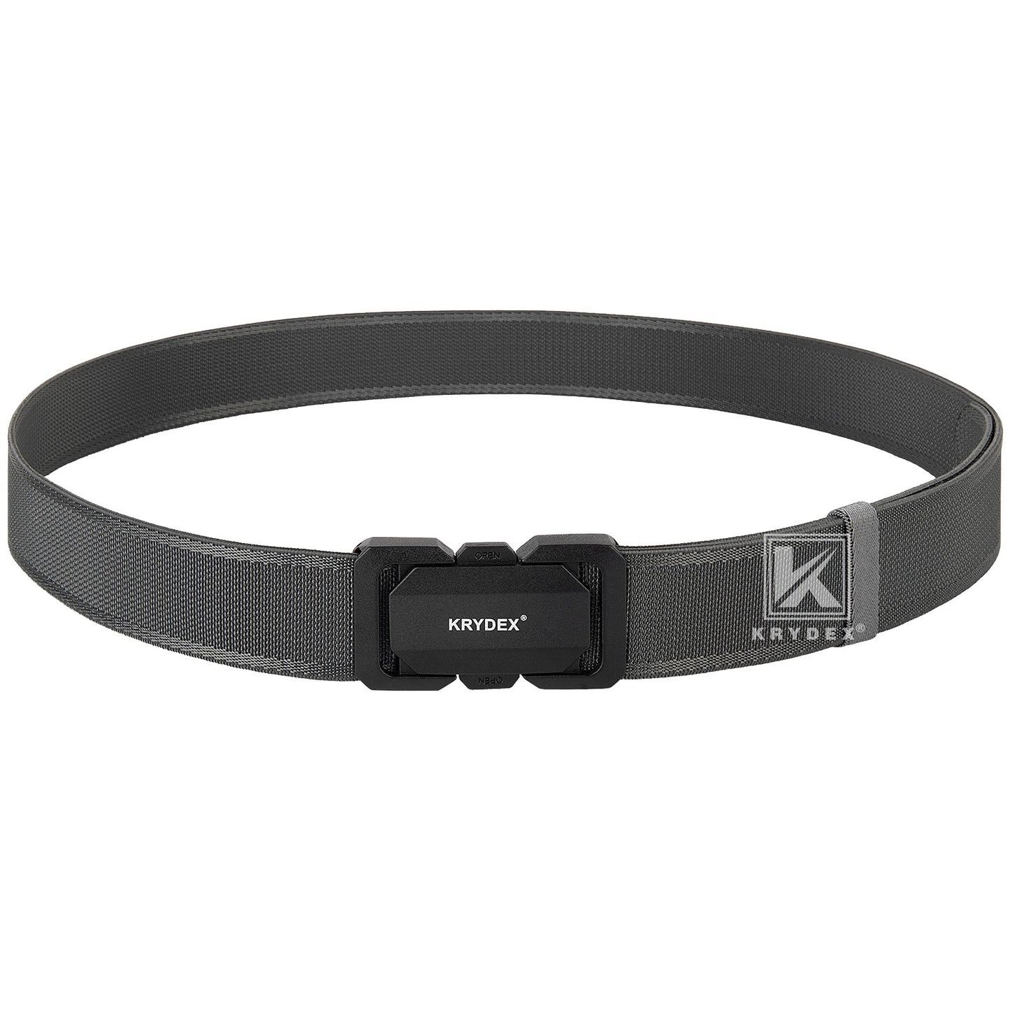 Krydex Tactical Belt Slim Profile Buckle Stretch Nylon Rigger Belt with Quick Release Buckle Heavy Duty for Work EDC Outdoor Duty Belt Jeans Chino Belt