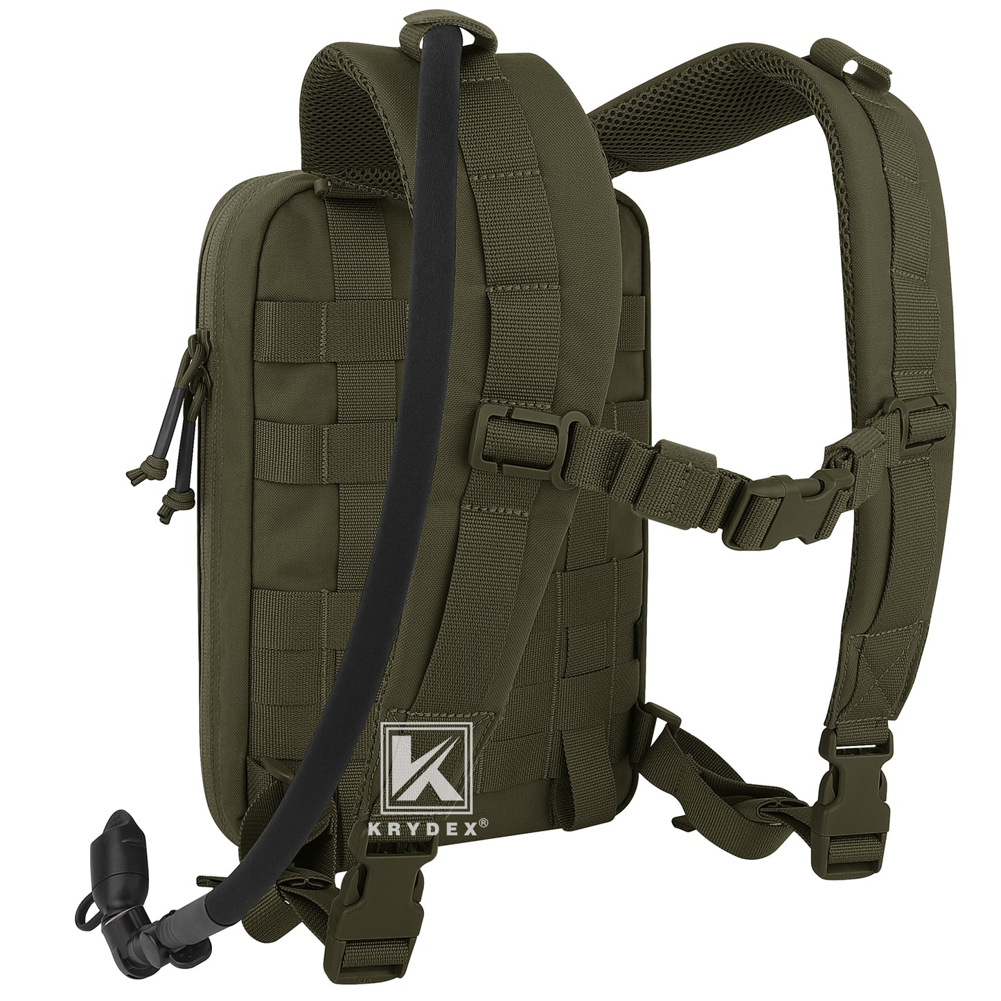 Krydex Tactical Hydration Pack 1.5L 50oz Water Bladder Carrier MOLLE for vest Hydro Backpack