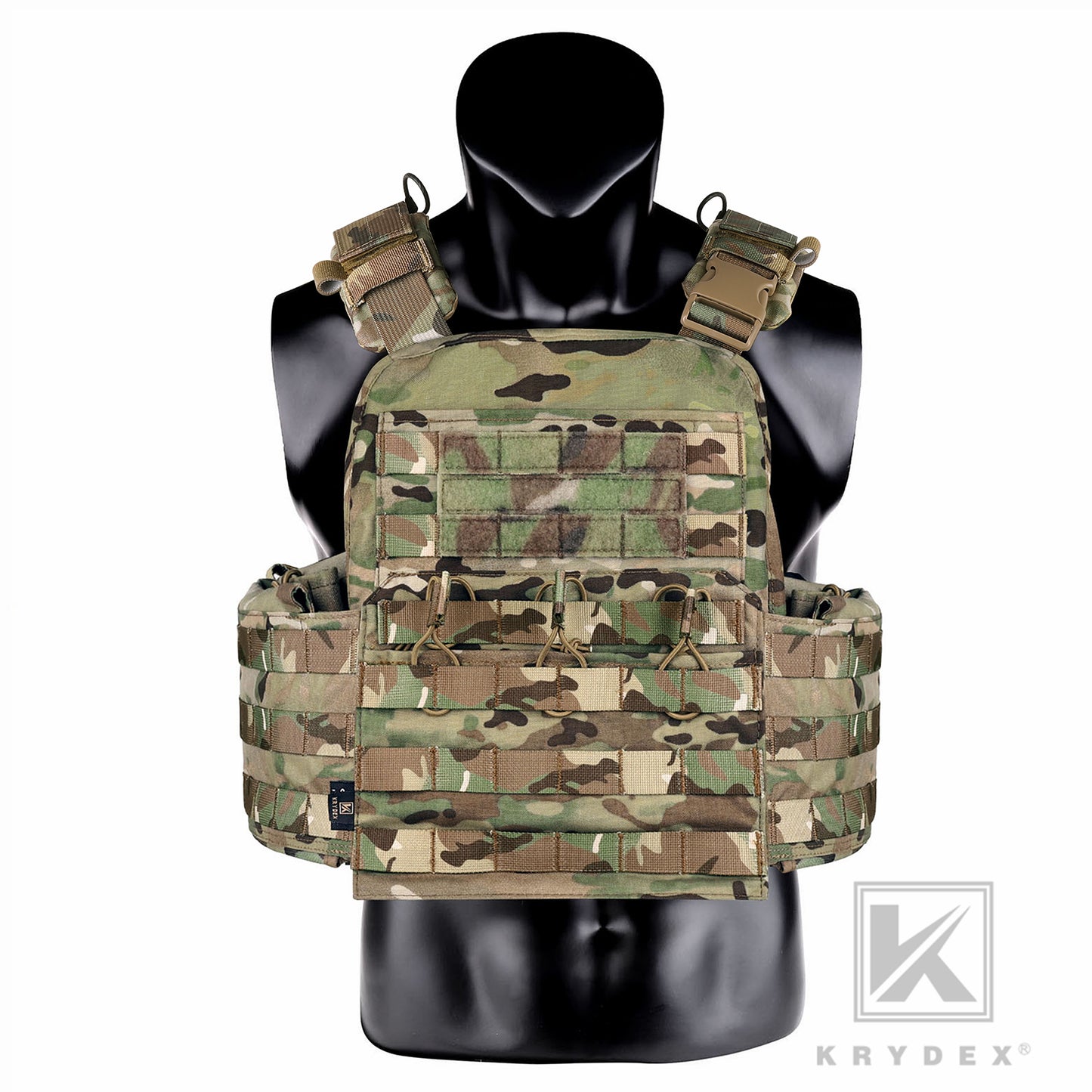 KRYDEX Tactical Plate Carrier Heavy Duty Modular MOLLE Vest