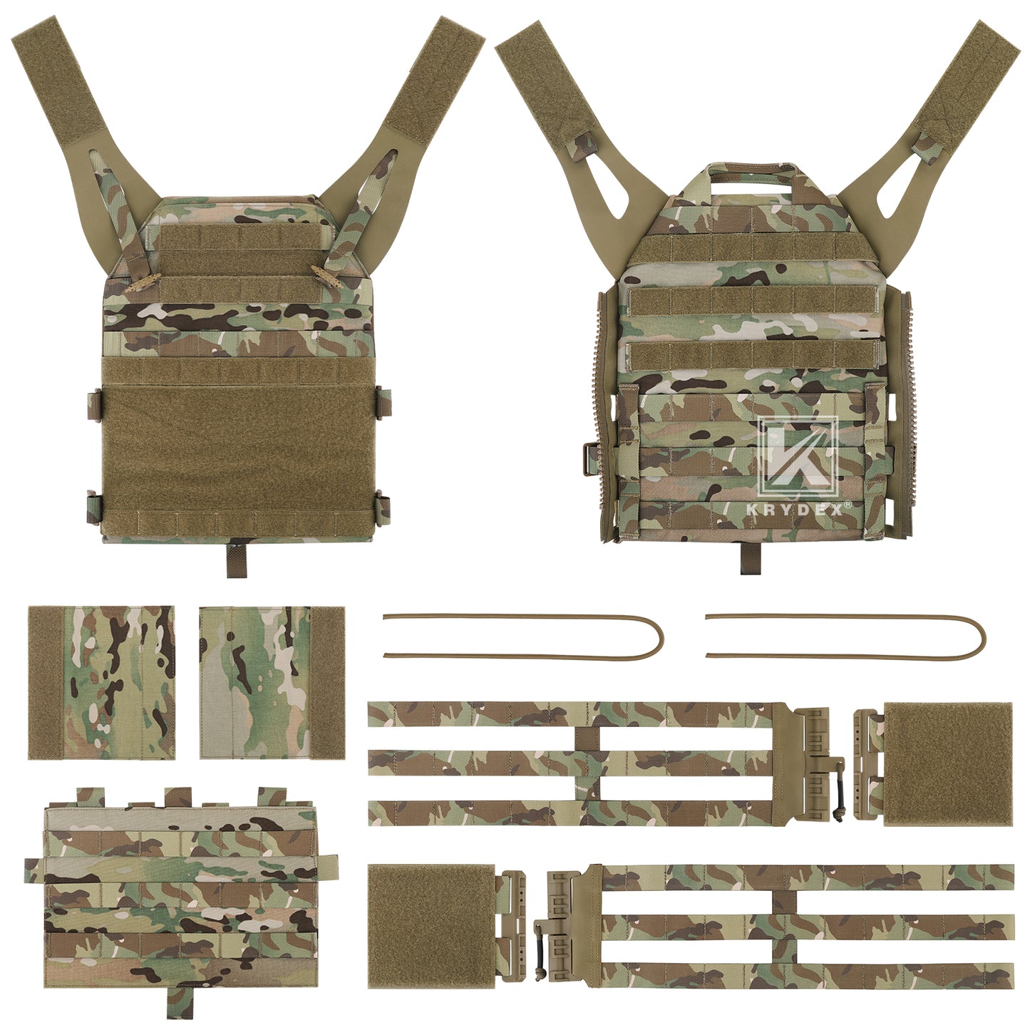 Krydex Tactical JPC 2.0 Plate Carrier Quick Release Tube Cummerbund Assaulter Armor Vest