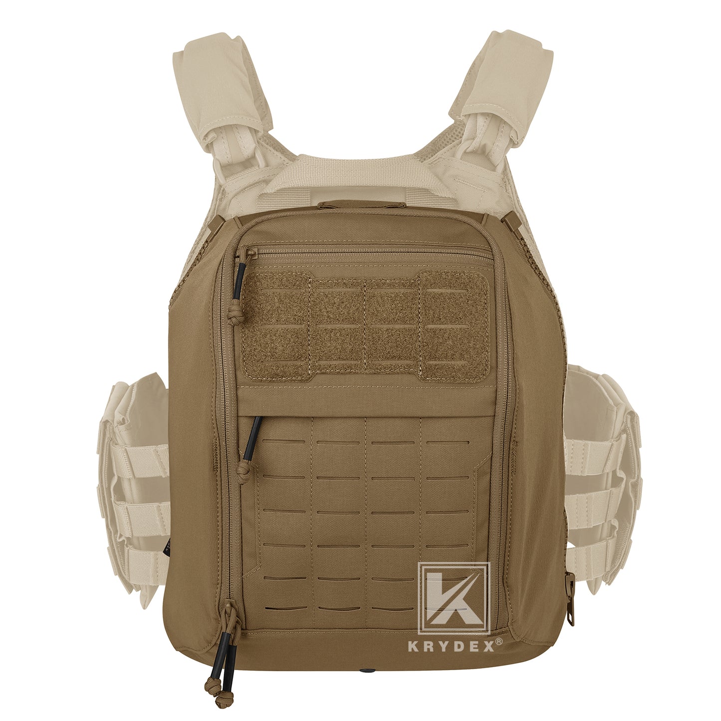 Krydex Tactical Zip-on Back Panel for Scarab Vest MOLLE Helmet Hydration Backpack