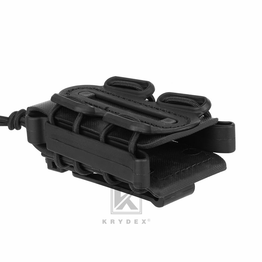 KRYDEX Soft Shell 9mm Pistol Mag Pouch Magazine Carrier Holder with Belt Clip Short