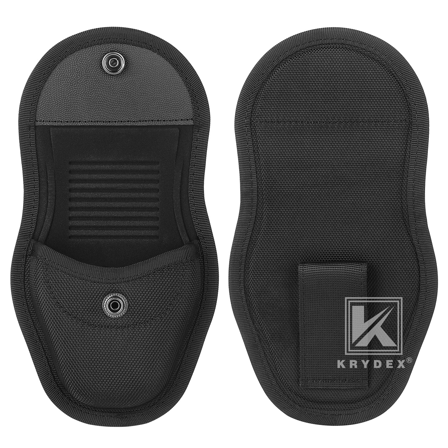 Krydex Hidden Snap Classic Handcuff Case Single Handcuff Pouch Fits 2” & 2.25” Duty Belt For Police Law Enforcement & Security Guard Equipment