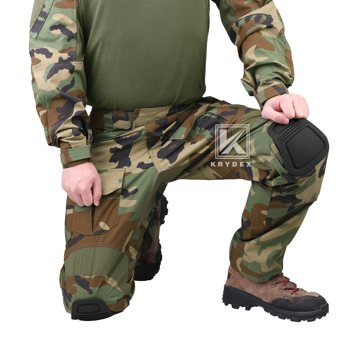 KRYDEX Combat Pants Tactical Cargo Trousers With Knee Pads