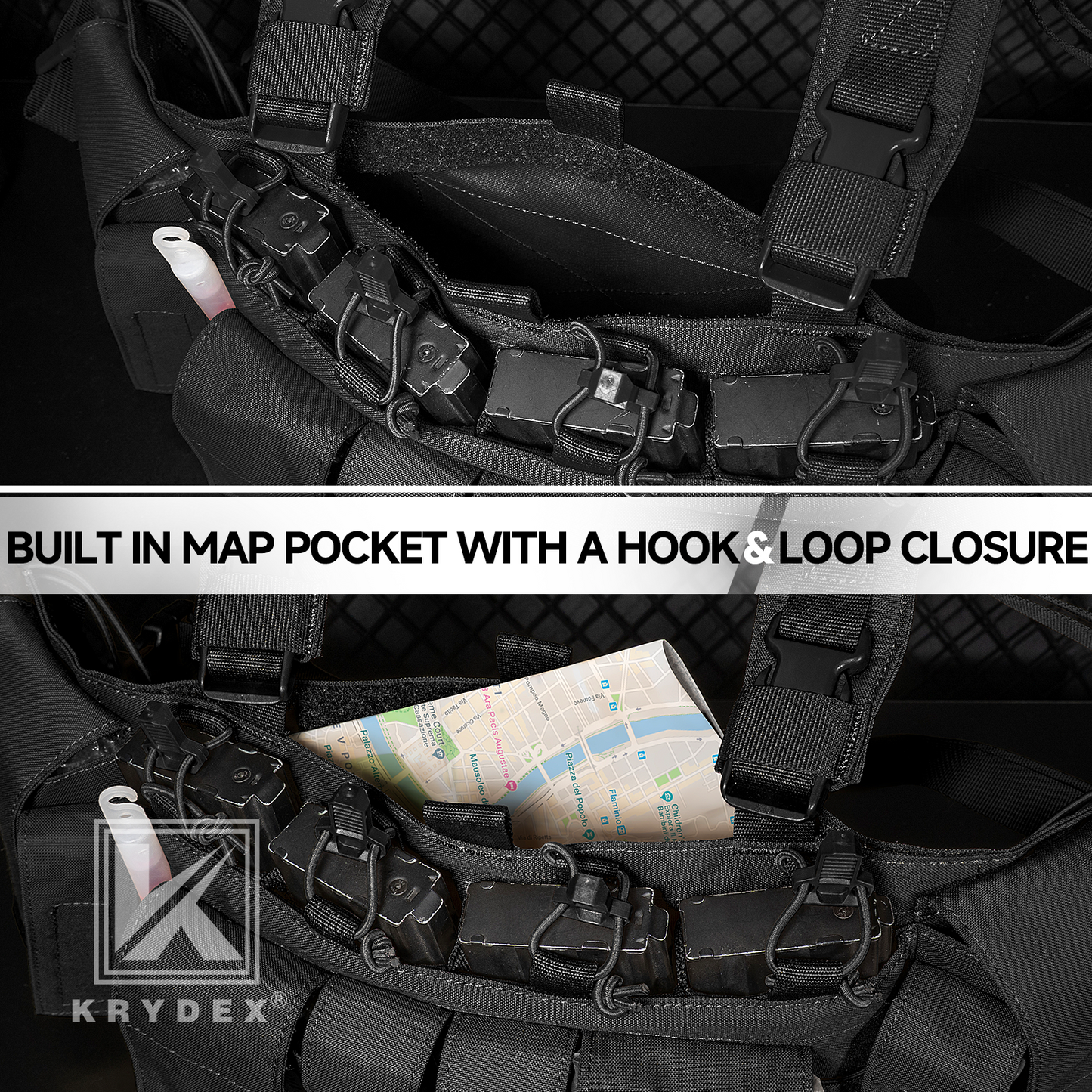 Krydex Tactical Chest Rig UW Gen IV Low Profile Micro Fight Rigs Carrier 556 9mm GP Pouch H Harness
