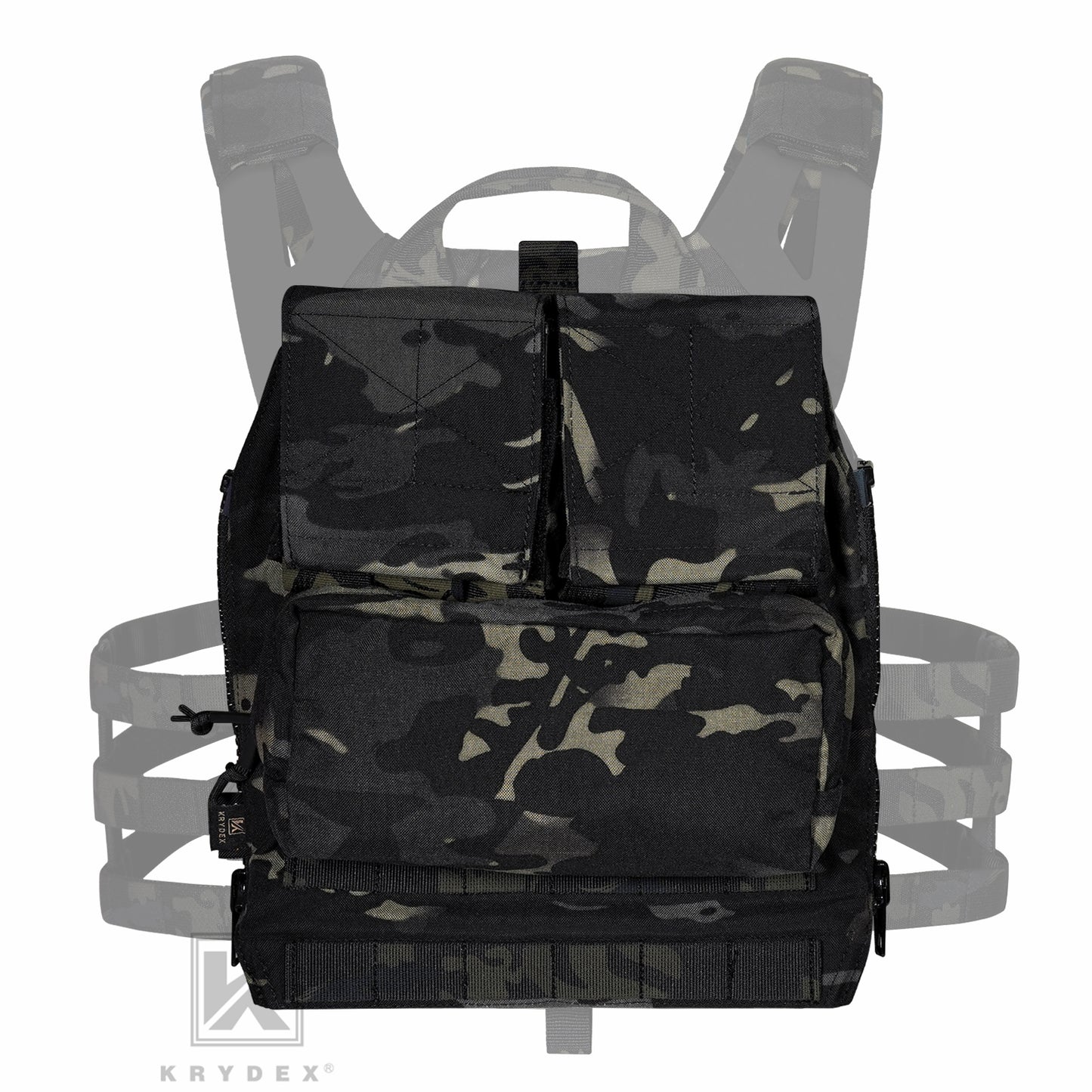 KRYDEX Quick Zip-ON Panel Hydration Pack Platebag Tactical Pouch for CPC JPC2.0 Plate Carrier