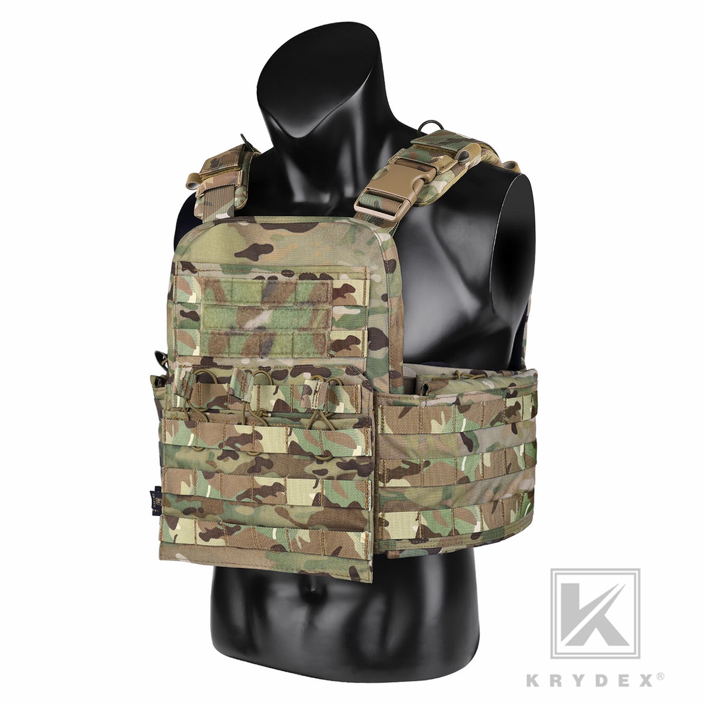 KRYDEX Tactical Plate Carrier Heavy Duty Modular MOLLE Vest