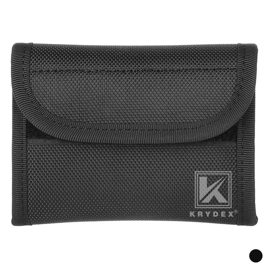 Krydex Flat Glove Holder Latex Nitrile Disposable Gloves Nylon Pouch Fits 2" & 2.25" Duty Belt For Police Firefighter Law enforcement EMT Paramedic First Responders