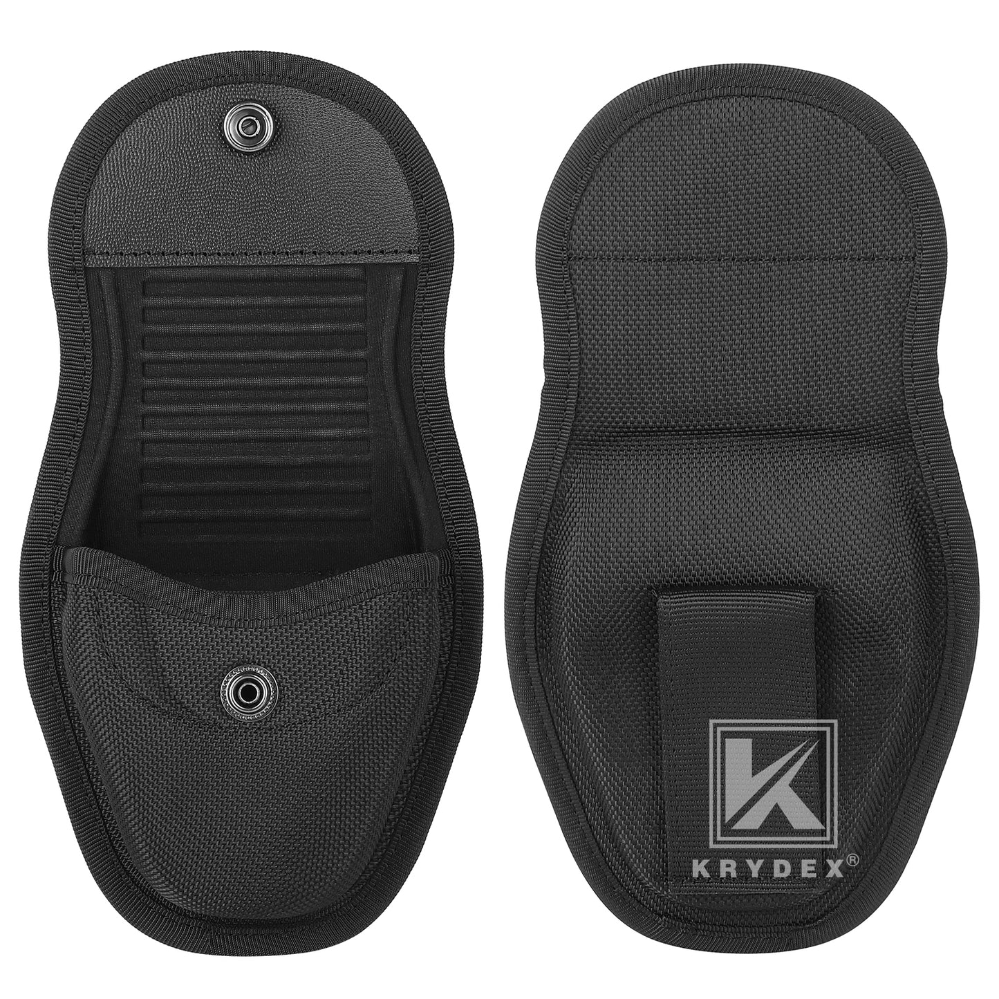 Krydex Hidden Snap Classic Handcuff Case Double Handcuff Pouch Fits 2” & 2.25” Duty Belt For Police Law Enforcement & Security Guard Equipment