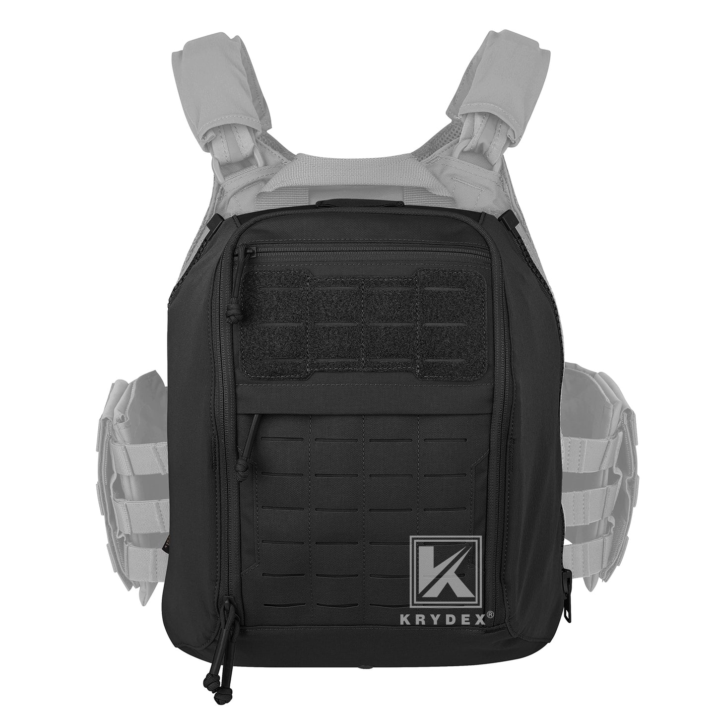 Krydex Tactical Zip-on Back Panel for Scarab Vest MOLLE Helmet Hydration Backpack