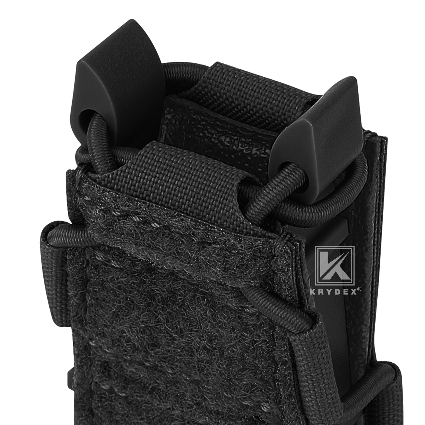 Krydex Tactical 9mm Magazine Pouch Open Top Pistol Mag Carrier Rapid Access MOLLE Compatible