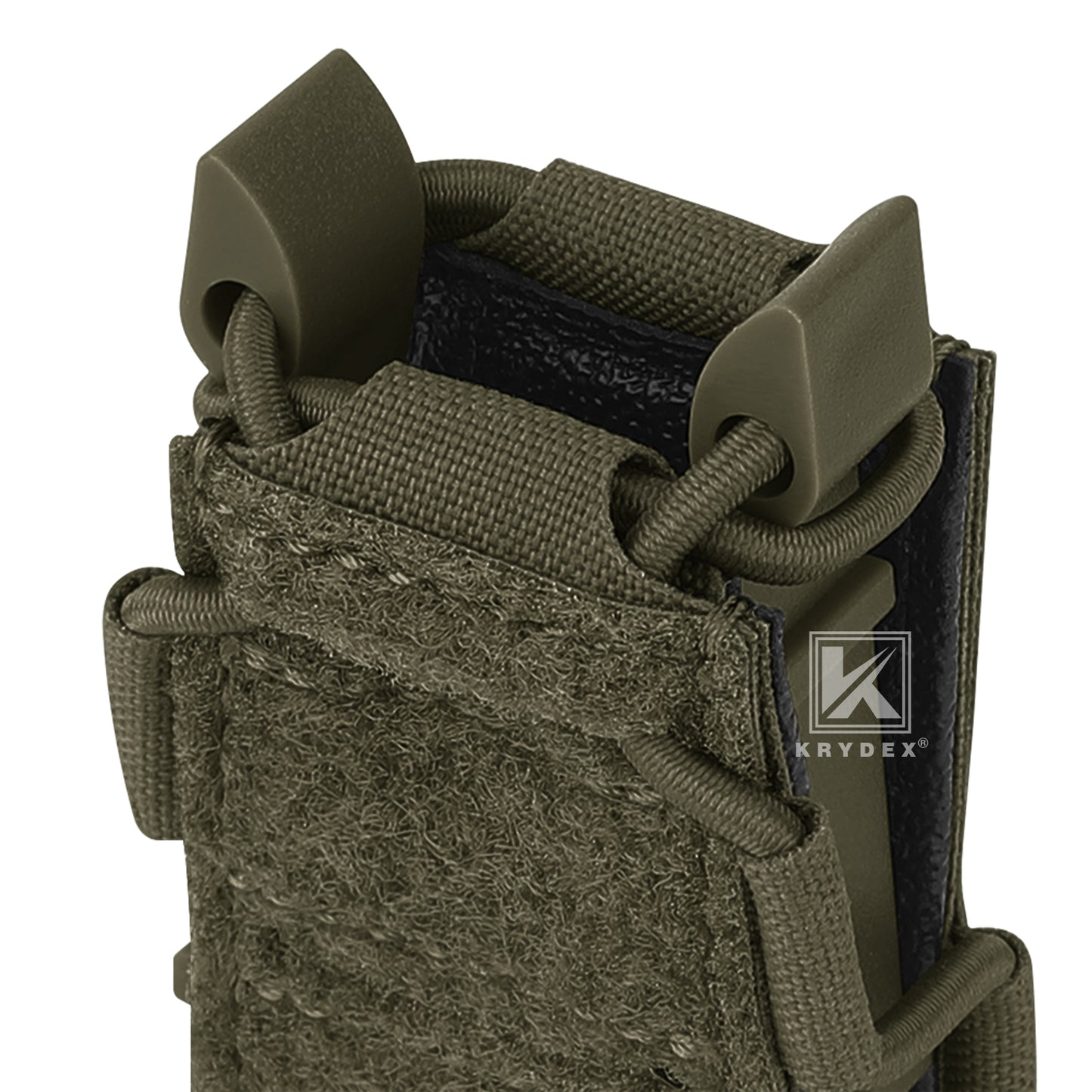 Krydex Tactical 9mm Magazine Pouch Open Top Pistol Mag Carrier Rapid Access MOLLE Compatible