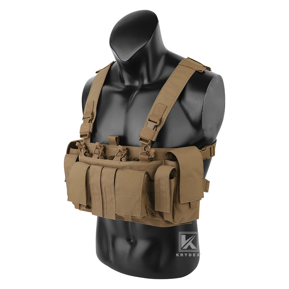 Krydex Tactical Chest Rig UW Gen IV Low Profile Micro Fight Rigs Carrier 556 9mm GP Pouch H Harness