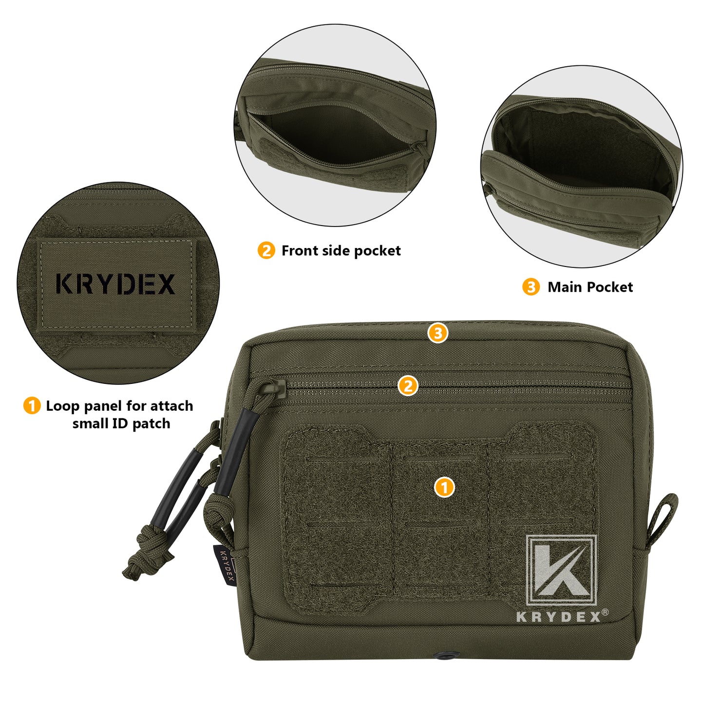 Krydex Tactical GP pouch General Purpose Pouch Utility EDC MOLLE Bag Belt Backpack Storage Bag