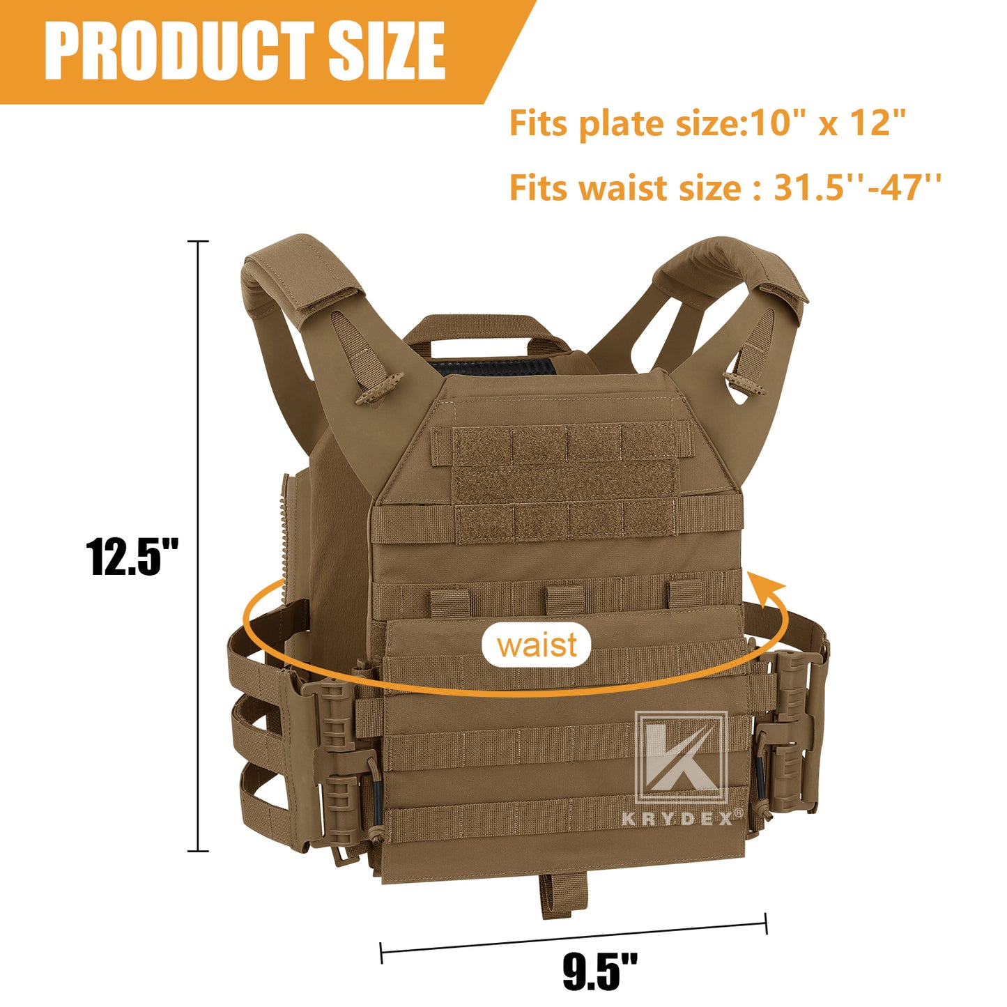 Krydex Tactical JPC 2.0 Plate Carrier Quick Release Tube Cummerbund Assaulter Armor Vest