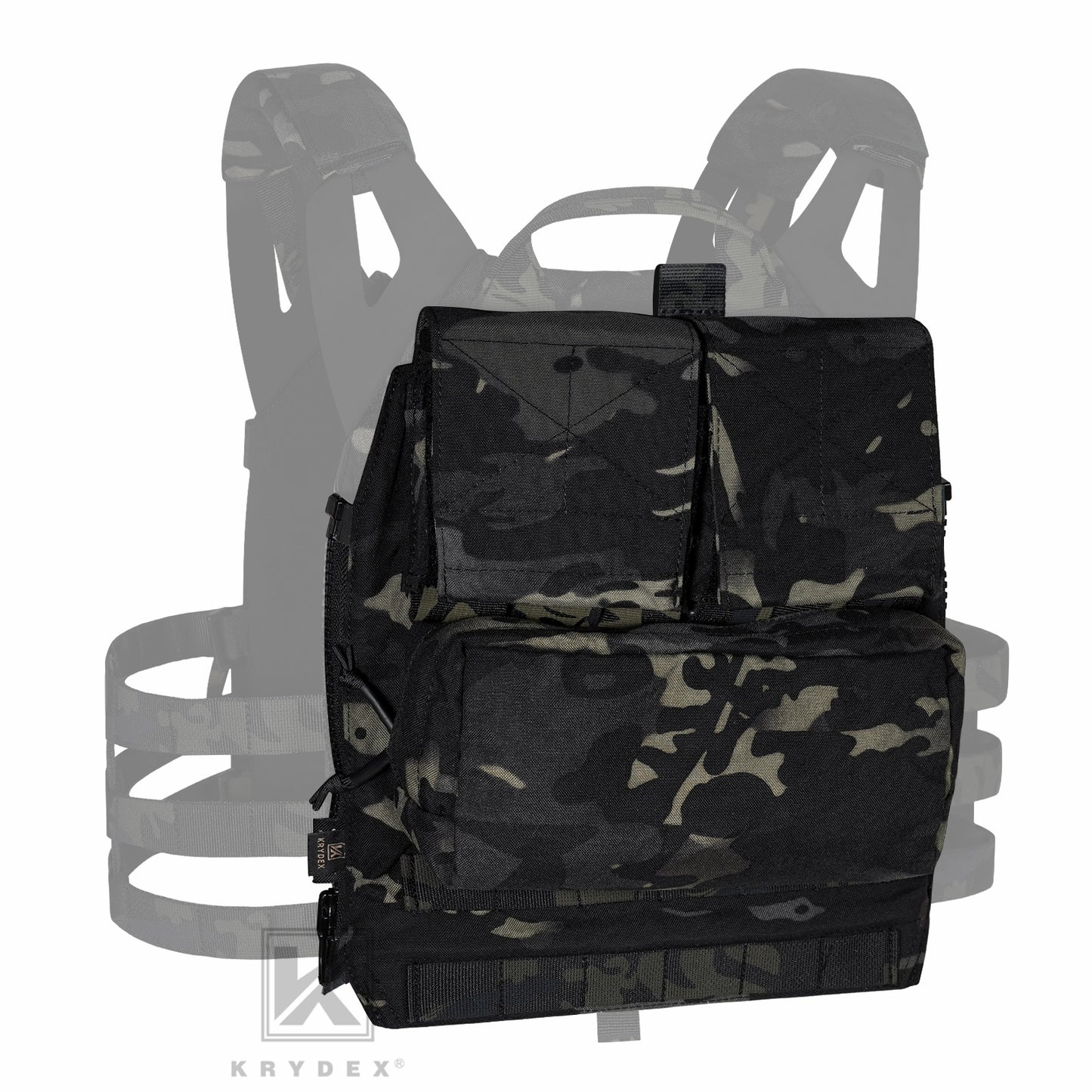 KRYDEX Quick Zip-ON Panel Hydration Pack Platebag Tactical Pouch for CPC JPC2.0 Plate Carrier