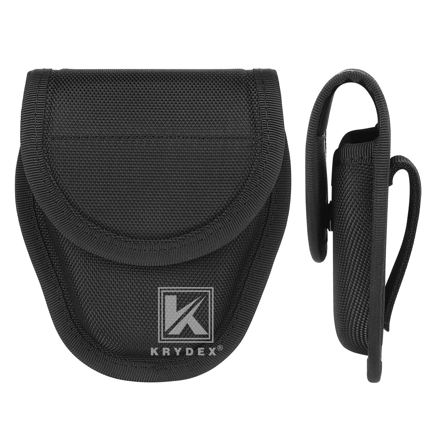 Krydex Hidden Snap Classic Handcuff Case Single Handcuff Pouch Fits 2” & 2.25” Duty Belt For Police Law Enforcement & Security Guard Equipment