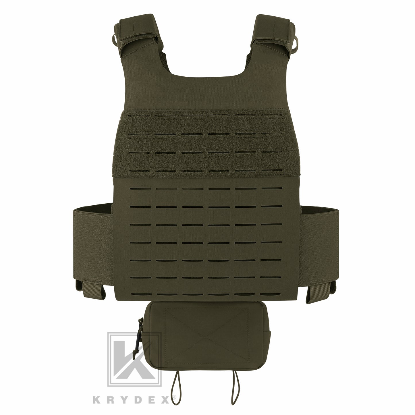 KRYDEX Low Vis Slick Plate Carrier FCS Tactical Molle Vest Elastic Cummerbund Micro Fight MK3 Chassis Drop SACK Pouch