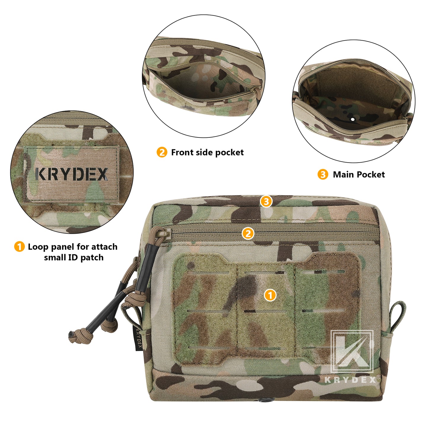 Krydex Tactical GP pouch General Purpose Pouch Utility EDC MOLLE Bag Belt Backpack Storage Bag