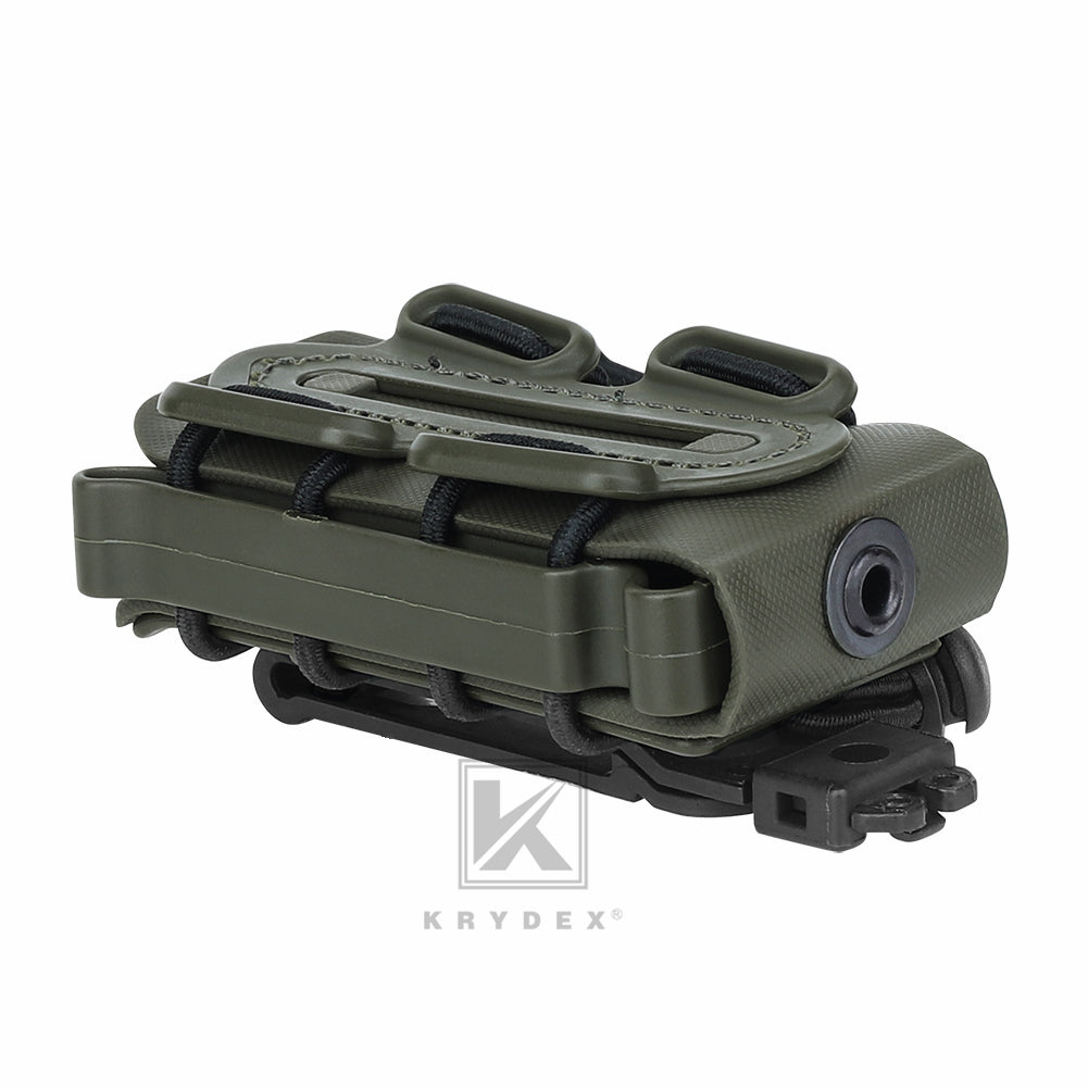 KRYDEX Soft Shell 9mm Pistol Mag Pouch Magazine Carrier Holder with Belt Clip Short