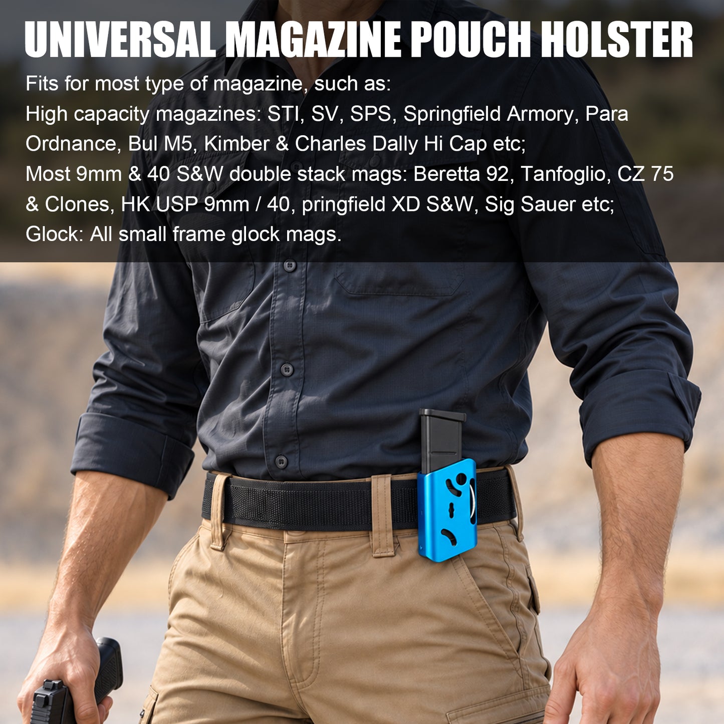 KRYDEX Magazine Pouch Holder IPSC USPSA Pistol Gun Mag Holster CNC Aluminum Race Master Mag Carrier