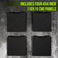 Krydex 4-Pack 4x4 Inch Dual-Sided Molle Patch Panel Hook & Loop Adapter Board for Patches Pouches & Accessories Reversible Hook/Loop Surface for Vests Backpacks & Tactical Gear Heavy-Duty Nylon