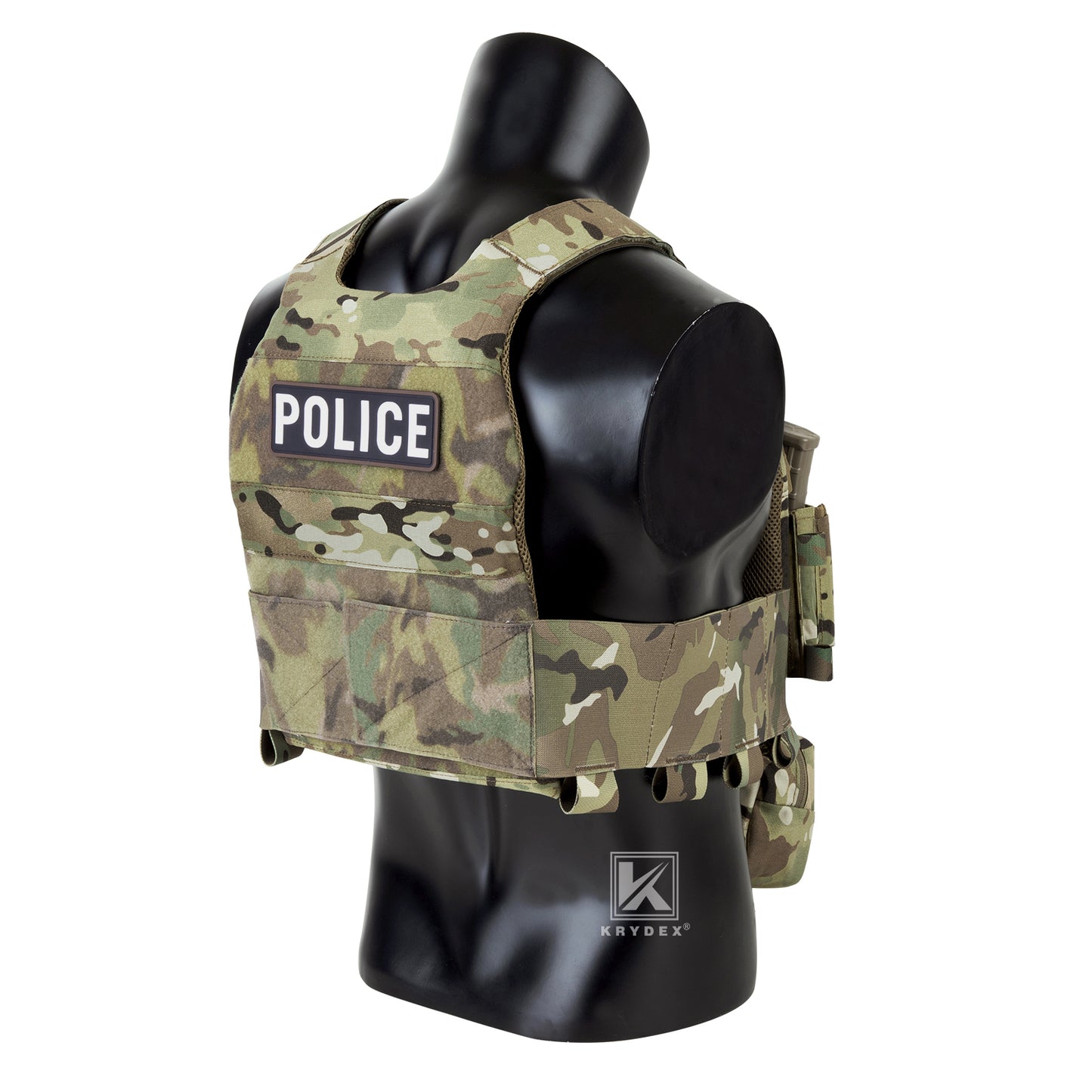 KRYDEX Low Vis Slick Plate Carrier Tactical Vest Body Armor w/MK Micro Fight Chest Rig Set
