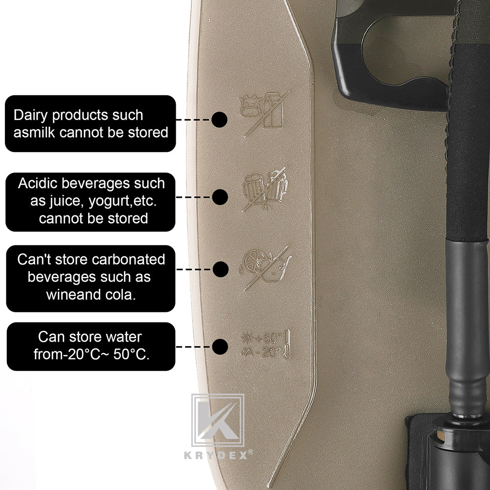 Krydex Tactical 1.5L 50oz Hydration Bladder Pouch Low Profile Hydra Carrier MOLLE Water Pack