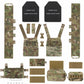 KRYDEX Low Vis Slick Plate Carrier FCS Tactical Molle Vest Elastic Cummerbund Micro Fight MK3 Chassis Drop SACK Pouch