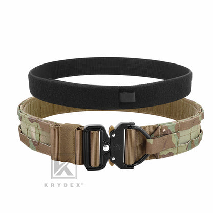 KRYDEX 1.75”& 1.5” Tactical Quick Release MOLLE D-Ring Belt Rigger Duty Gun Belt Outer & Inner Hunting Shooting Belt