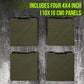 Krydex 4-Pack 4x4 Inch Dual-Sided Molle Patch Panel Hook & Loop Adapter Board for Patches Pouches & Accessories Reversible Hook/Loop Surface for Vests Backpacks & Tactical Gear Heavy-Duty Nylon