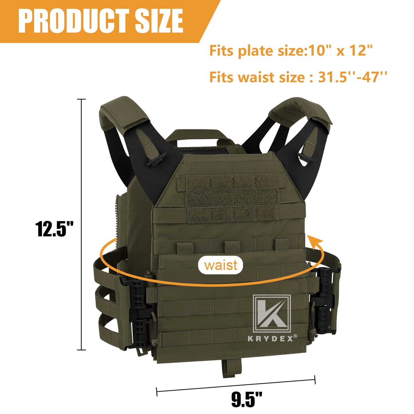 Krydex Tactical JPC 2.0 Plate Carrier Quick Release Tube Cummerbund Assaulter Armor Vest