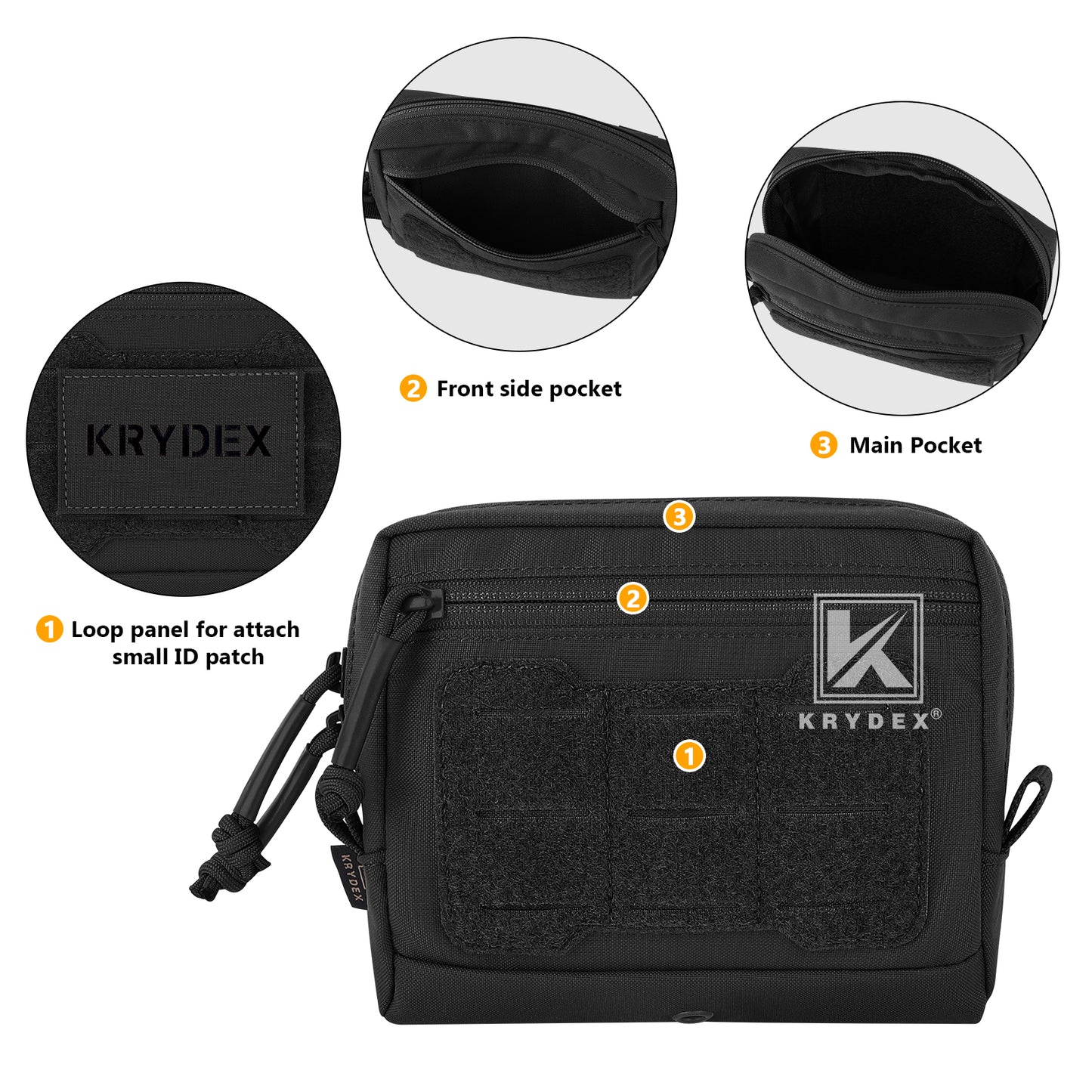 Krydex Tactical GP pouch General Purpose Pouch Utility EDC MOLLE Bag Belt Backpack Storage Bag