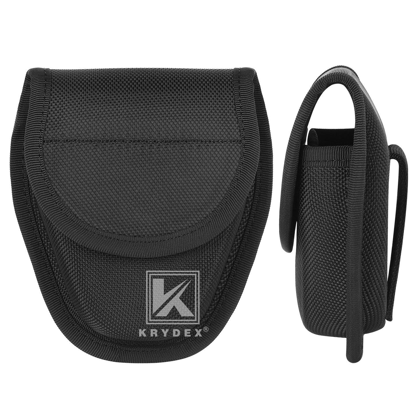 Krydex Hidden Snap Classic Handcuff Case Double Handcuff Pouch Fits 2” & 2.25” Duty Belt For Police Law Enforcement & Security Guard Equipment