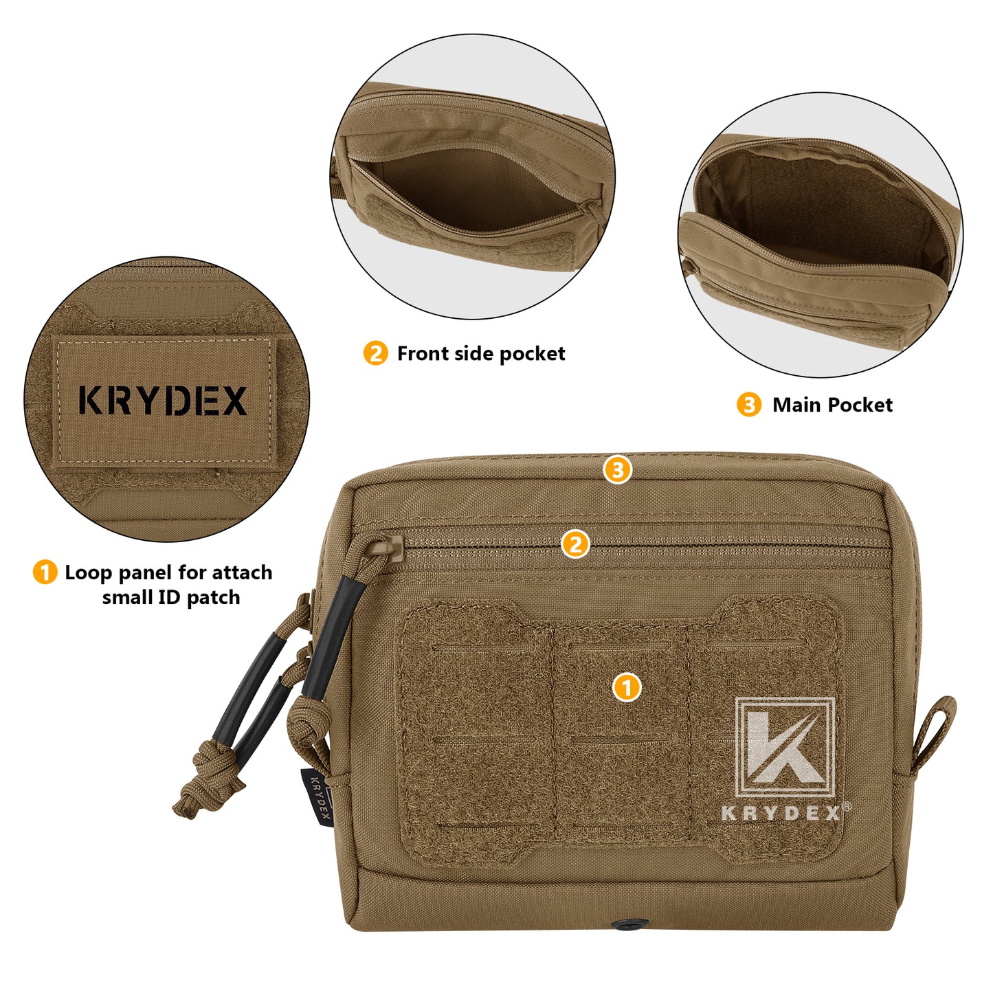 Krydex Tactical GP pouch General Purpose Pouch Utility EDC MOLLE Bag Belt Backpack Storage Bag