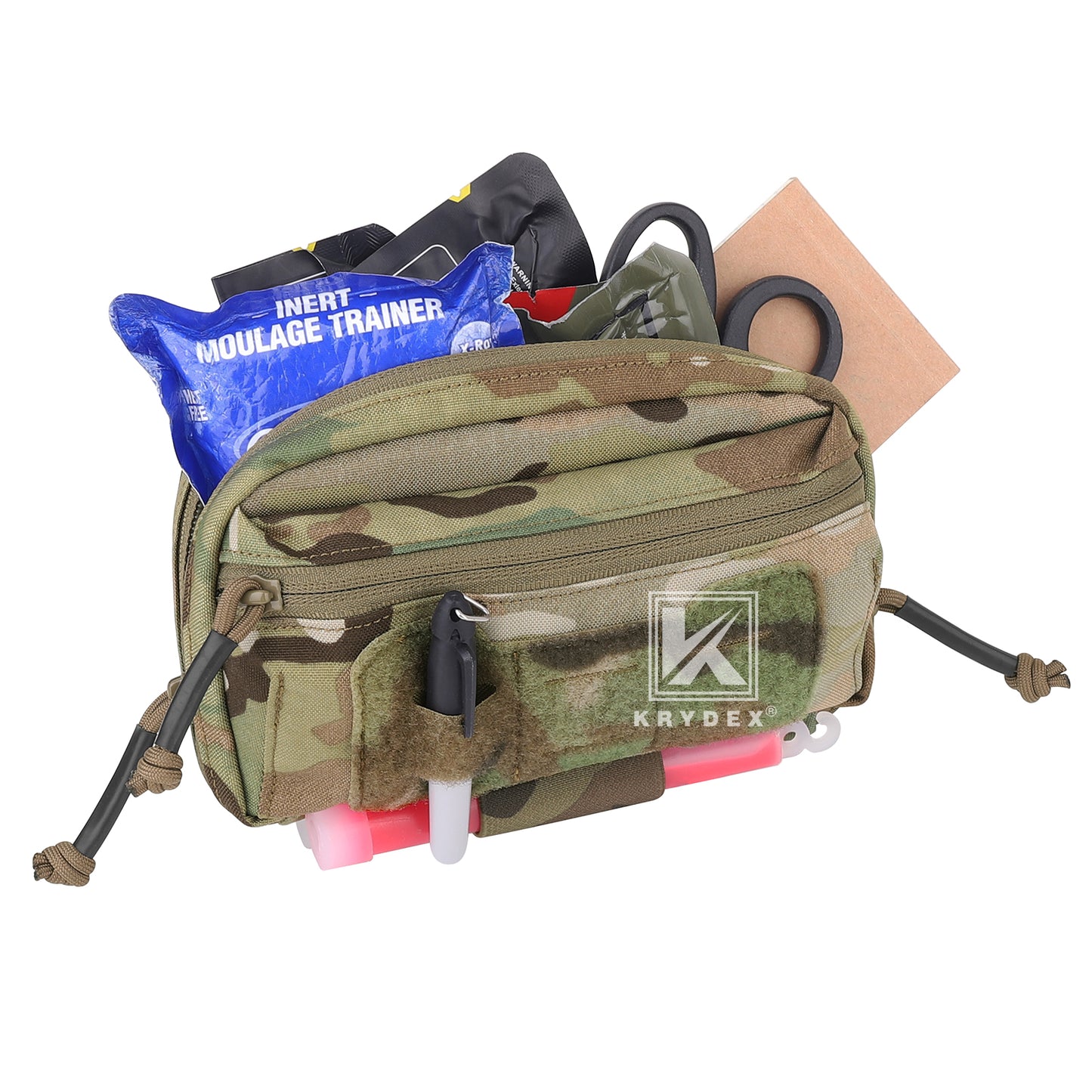 Krydex Tactical Admin Pouch Chest Bag MOLLE Utility Pouch Front Pocket for Vest and Chest Rig