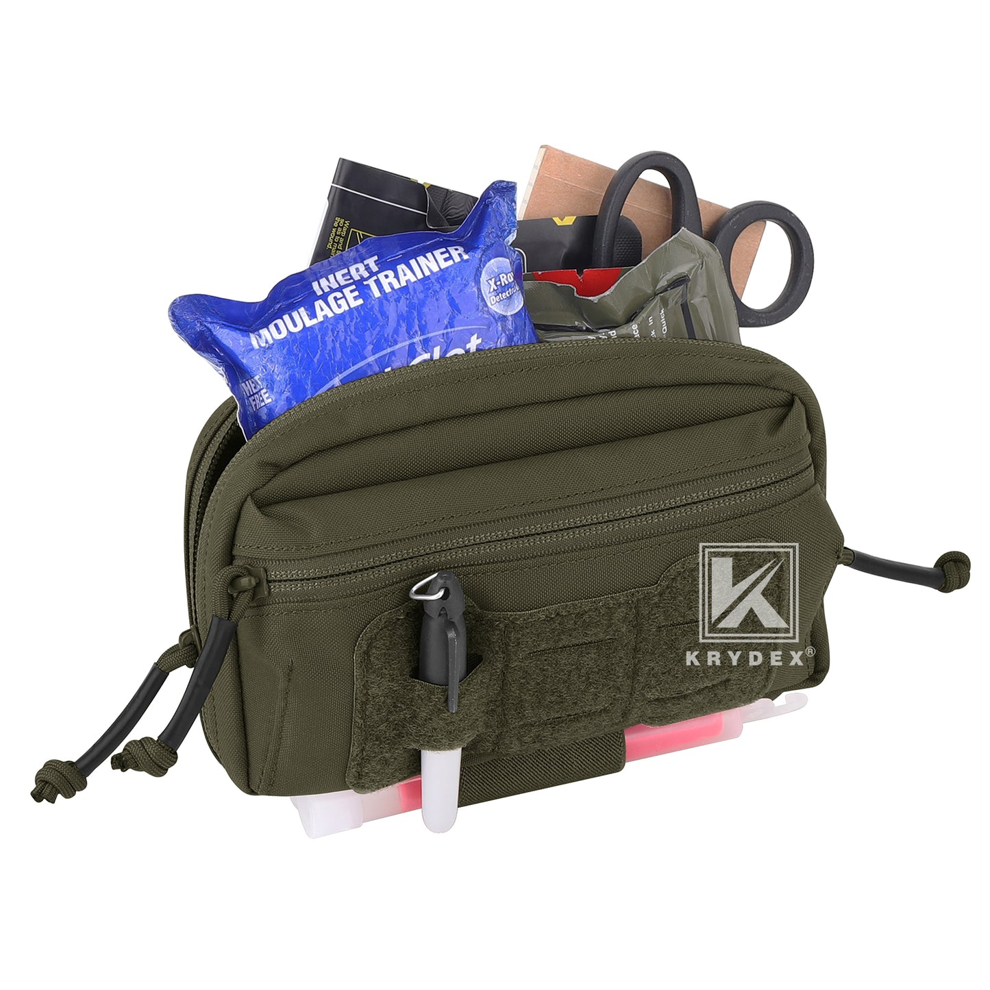 Krydex Tactical Admin Pouch Chest Bag MOLLE Utility Pouch Front Pocket for Vest and Chest Rig