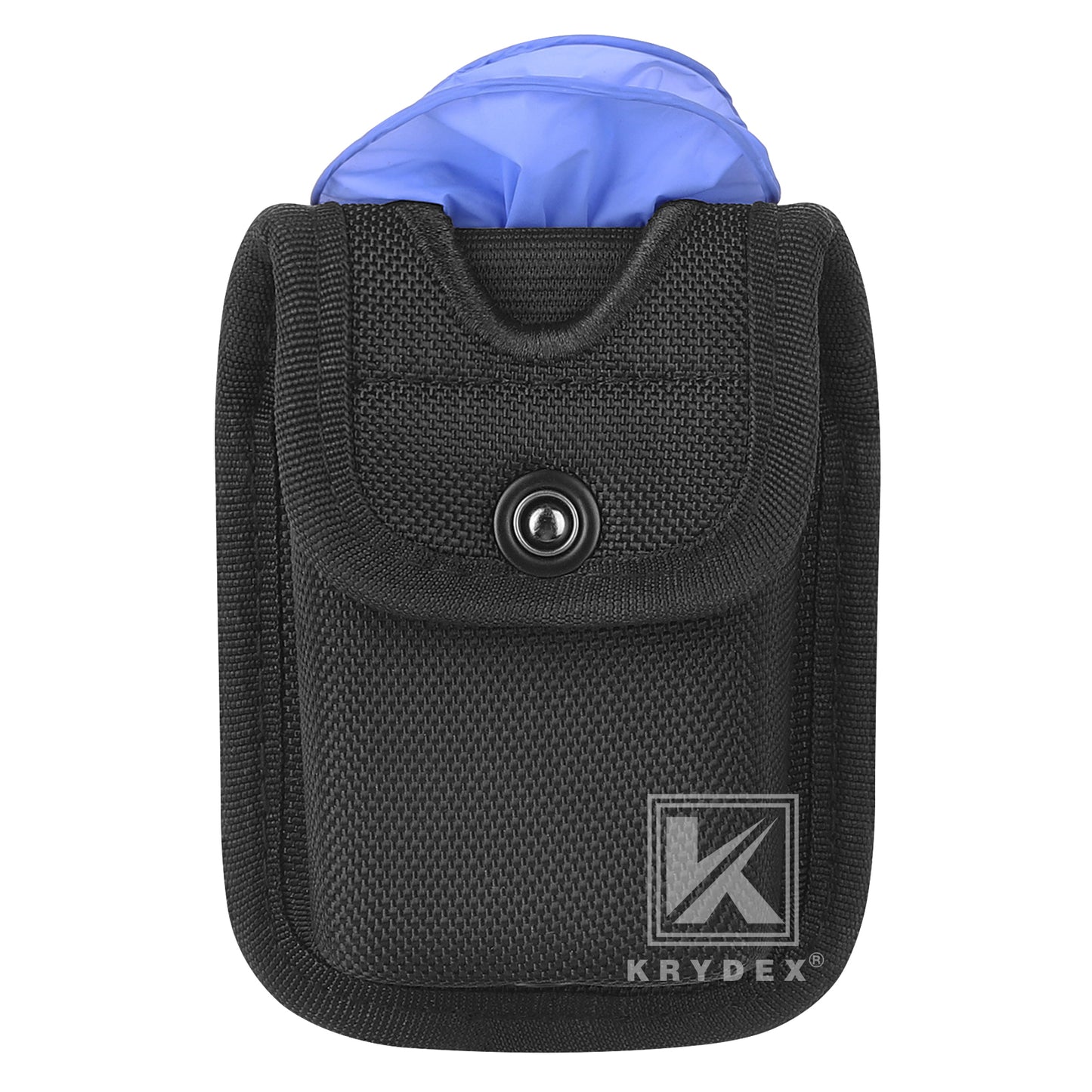 Krydex Glove Holder Nylon Molded Pager Pouch Latex Nitrile Disposable Gloves Pouch Fits 2" & 2.25" Duty Belt For Police Firefighter Law enforcement EMT Paramedic First Responders