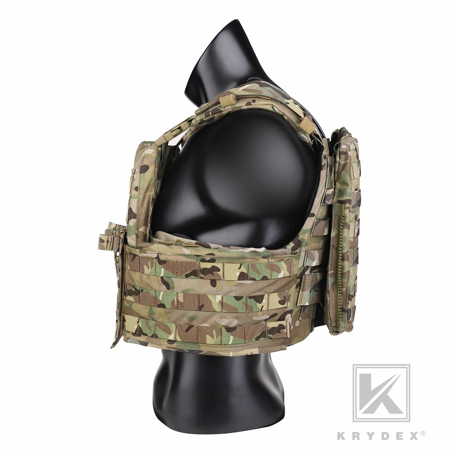 KRYDEX Tactical Plate Carrier Heavy Duty Modular MOLLE Vest