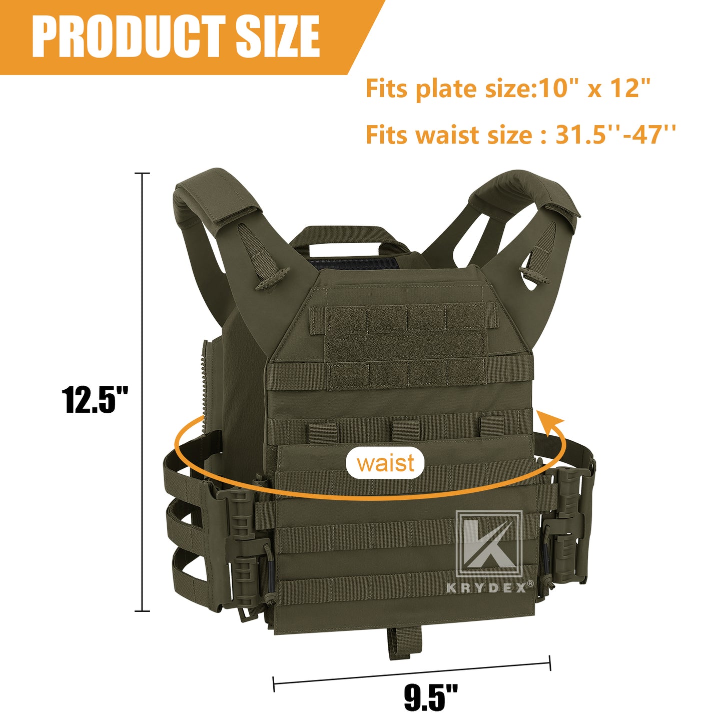 Krydex Tactical JPC 2.0 Plate Carrier Quick Release Tube Cummerbund Assaulter Armor Vest