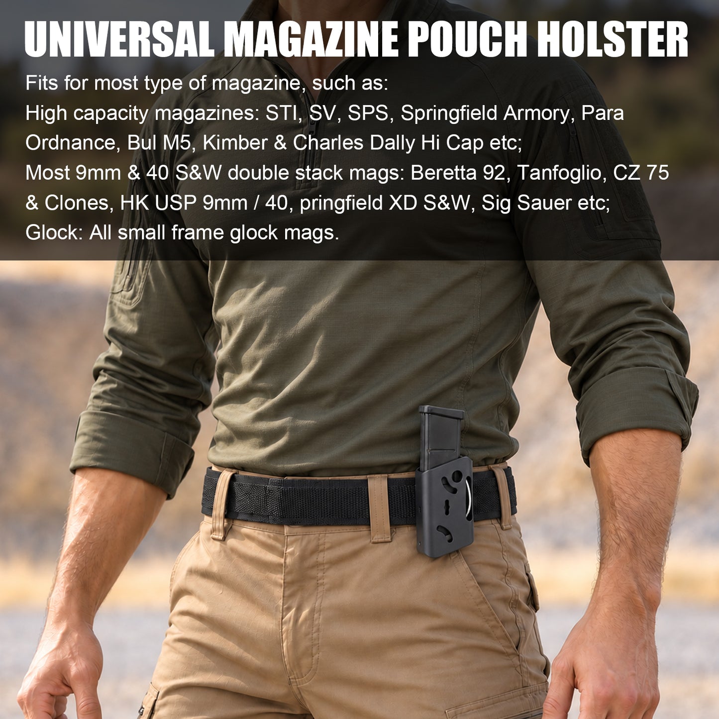 KRYDEX Magazine Pouch Holder IPSC USPSA Pistol Gun Mag Holster CNC Aluminum Race Master Mag Carrier