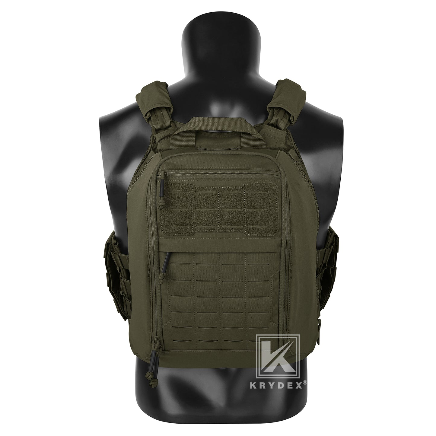Krydex Tactical Zip-on Back Panel for Scarab Vest MOLLE Helmet Hydration Backpack