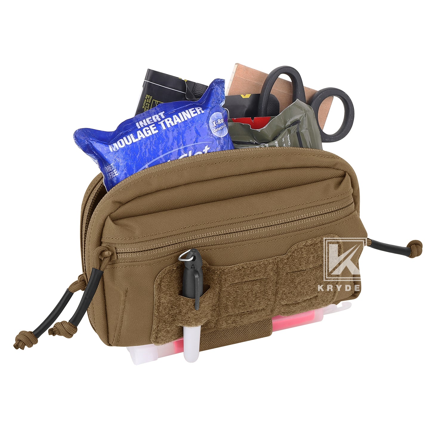 Krydex Tactical Admin Pouch Chest Bag MOLLE Utility Pouch Front Pocket for Vest and Chest Rig