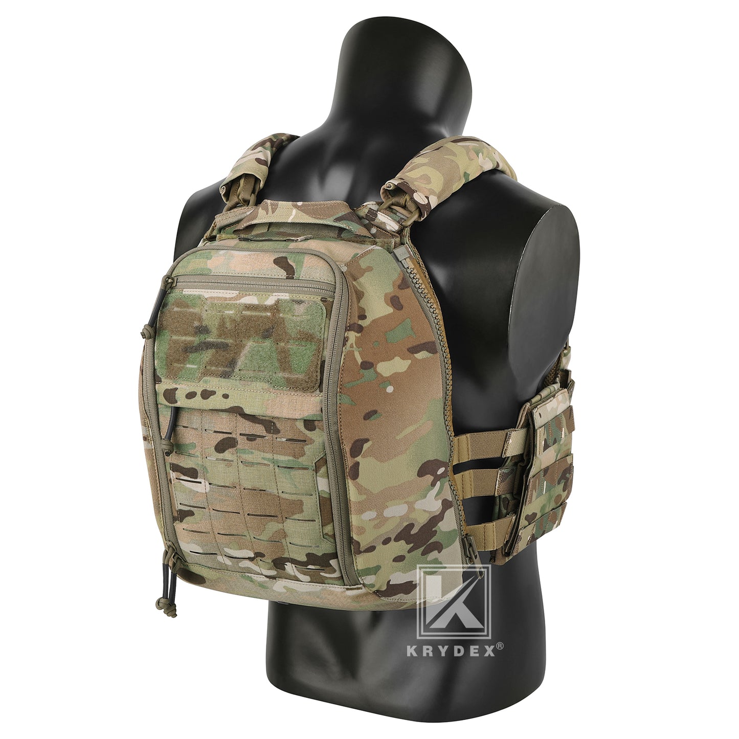 Krydex Tactical Zip-on Back Panel for Scarab Vest MOLLE Helmet Hydration Backpack